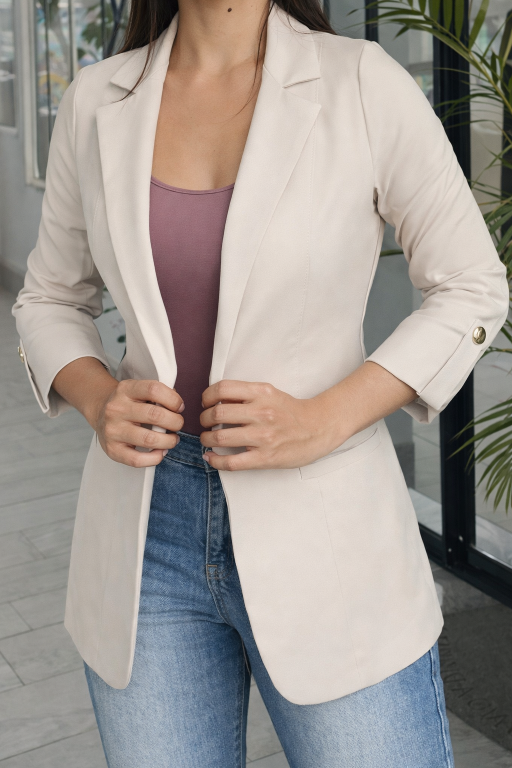 Blazer Mujer Corte Premium